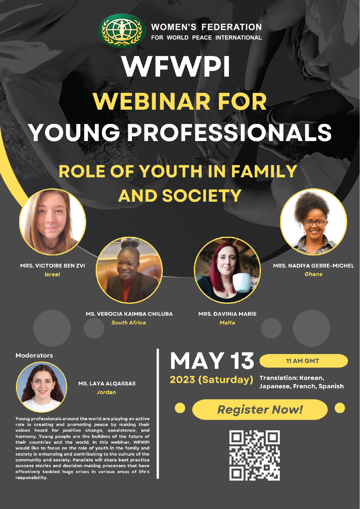 [WFWP 인터내셔널] Young Professional Webinar 개최 안내