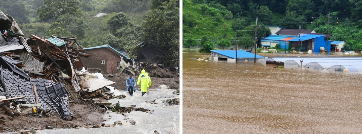 [지구가족사랑1%운동]  수해 피해 지역 긴급구호 모금 안내