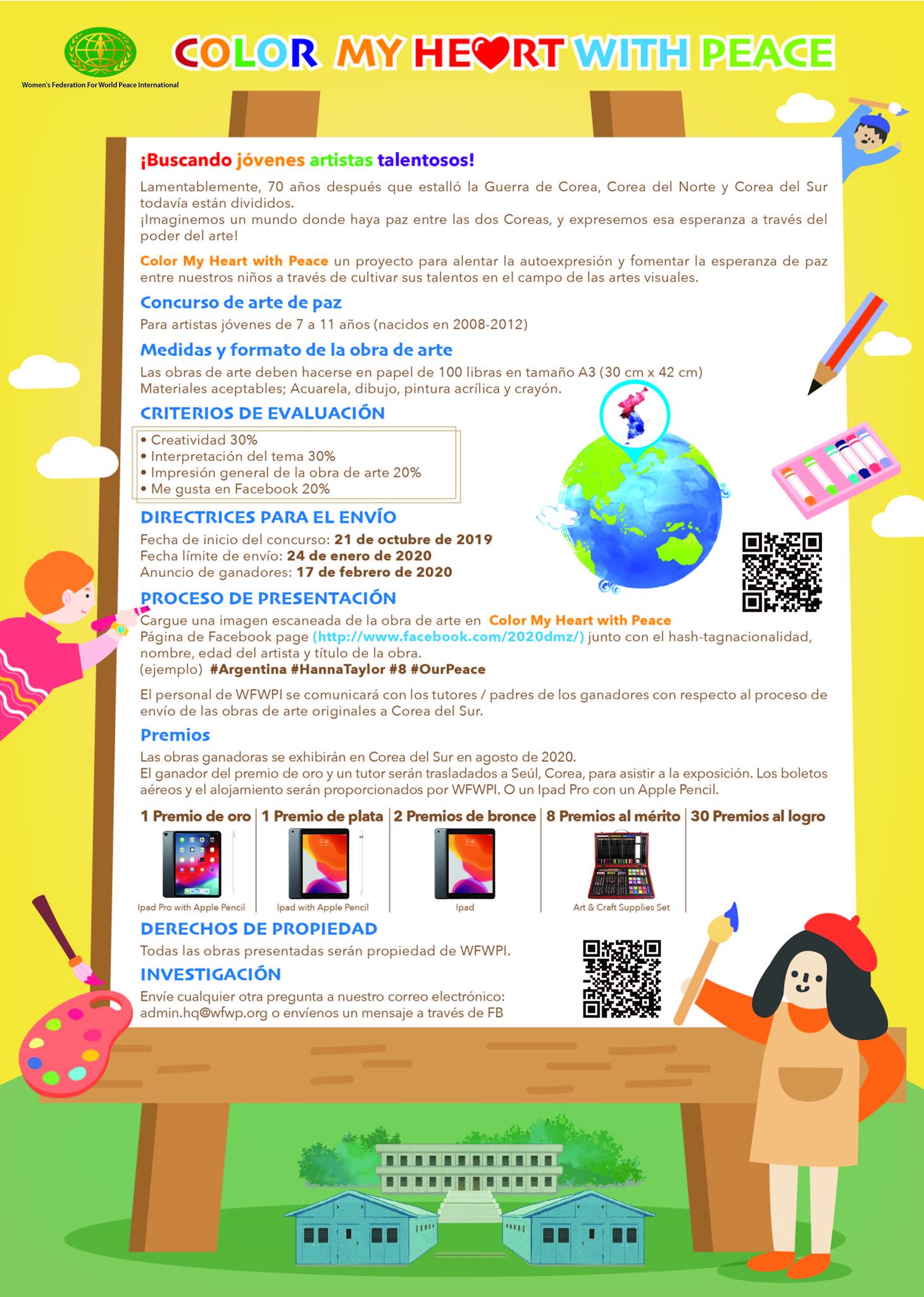 Peace Art Contest - Color My Heart with Peace (Spanish)