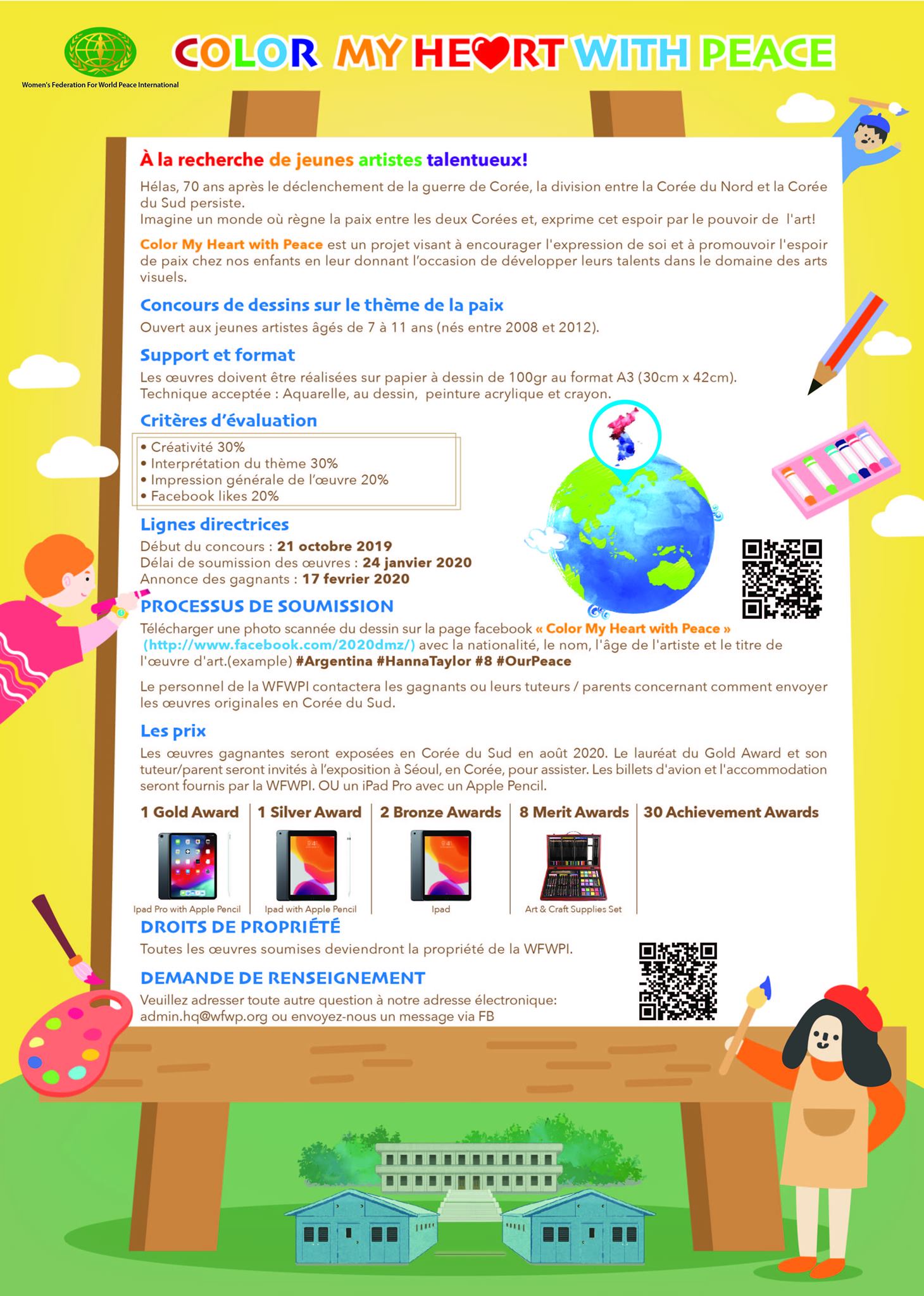 Peace Art Contest - Color My Heart with Peace (French)