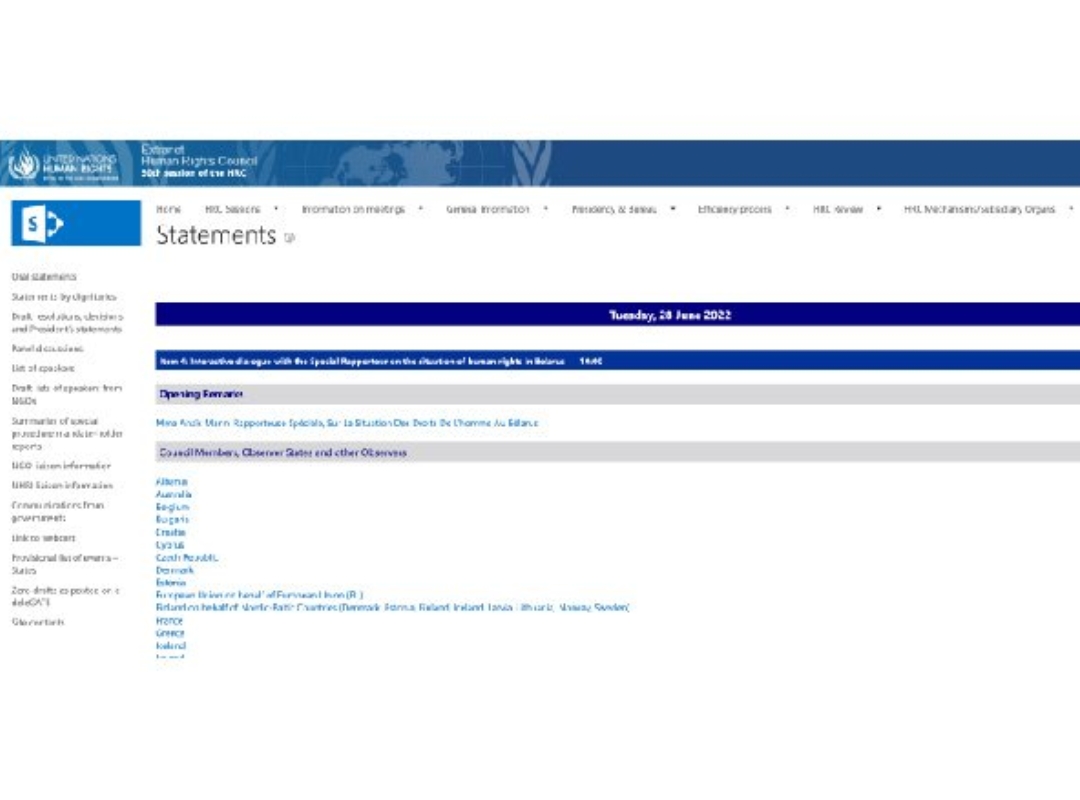 UN 제네바 | Human Rights Council 50, Oral Statement by NGO WFWPI